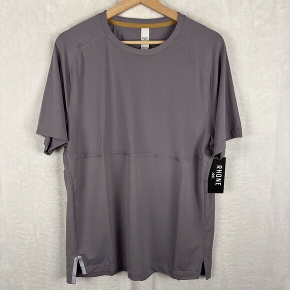 Rhone Extra Mile Short Sleeve Athletic UPF 50+ Tee Size Medium Gray Stone NWT - Picture 1 of 6